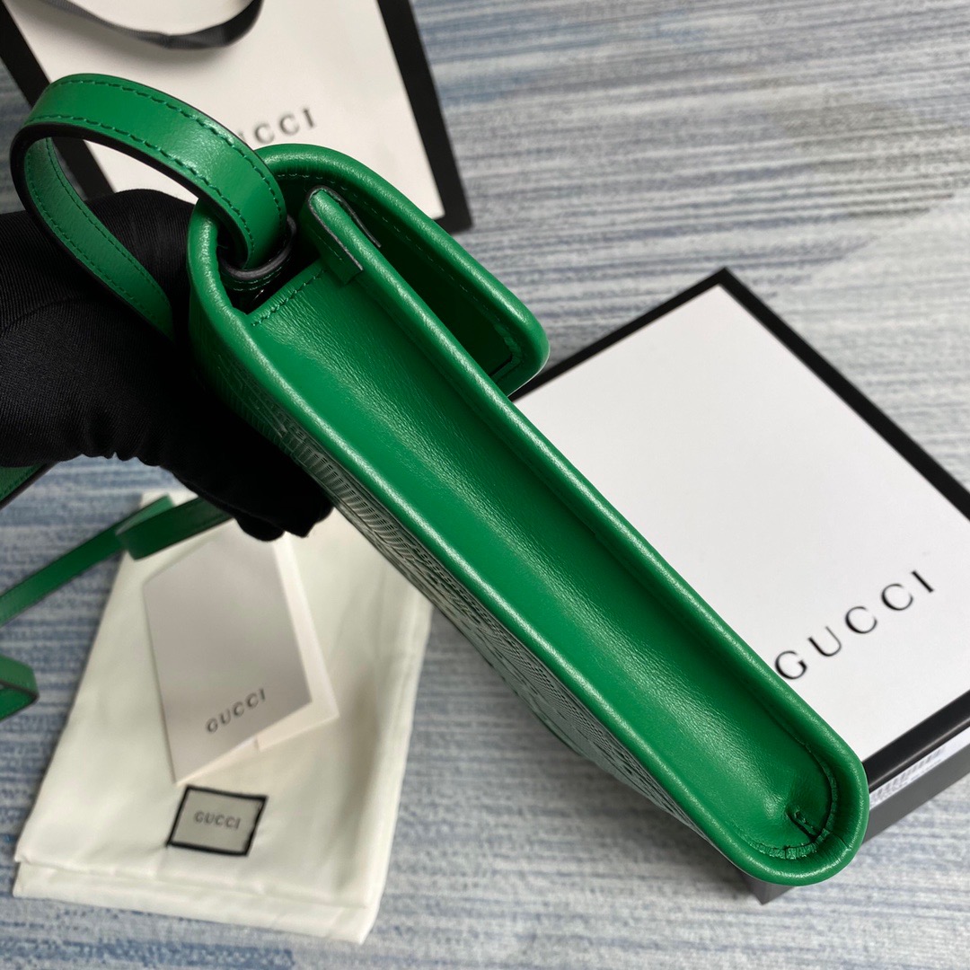 625571 GG embossed mini bag, gucci Strapped Wallets for Men