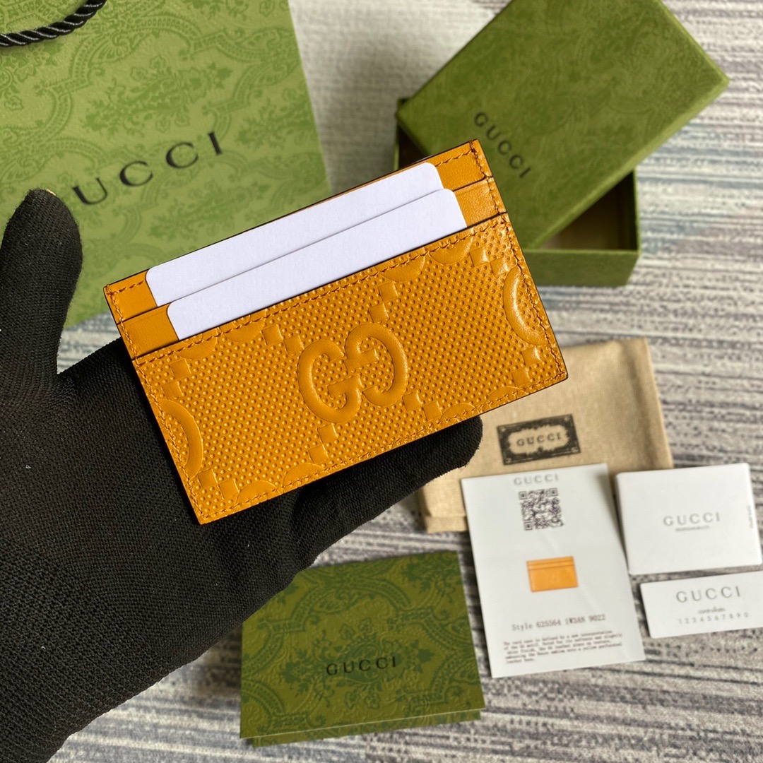 625564 GG embossed card case, gucci 