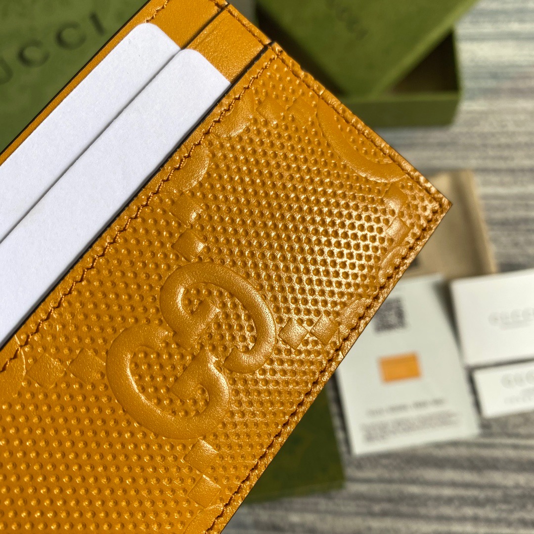 625564 GG embossed card case, gucci 