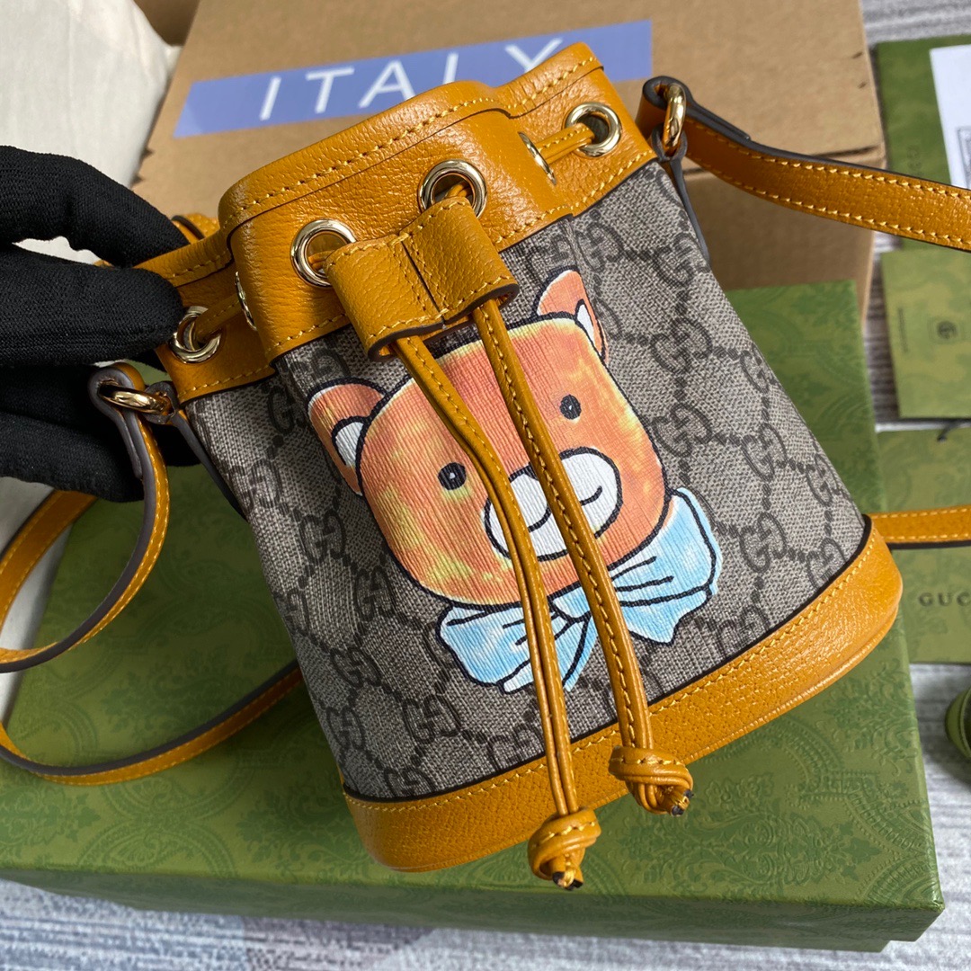 660304 KAI x Gucci Ophidia mini bucket bag