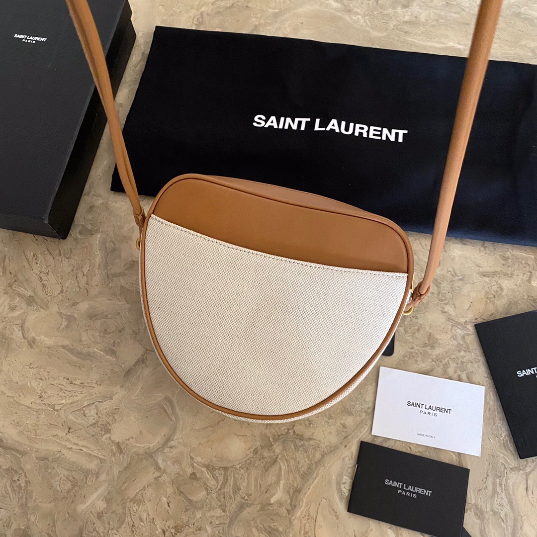 675260 MONOGRAMME CŒUR BAG IN CANVAS AND VINTAGE LEATHER, Yves Saint Laurent YSL