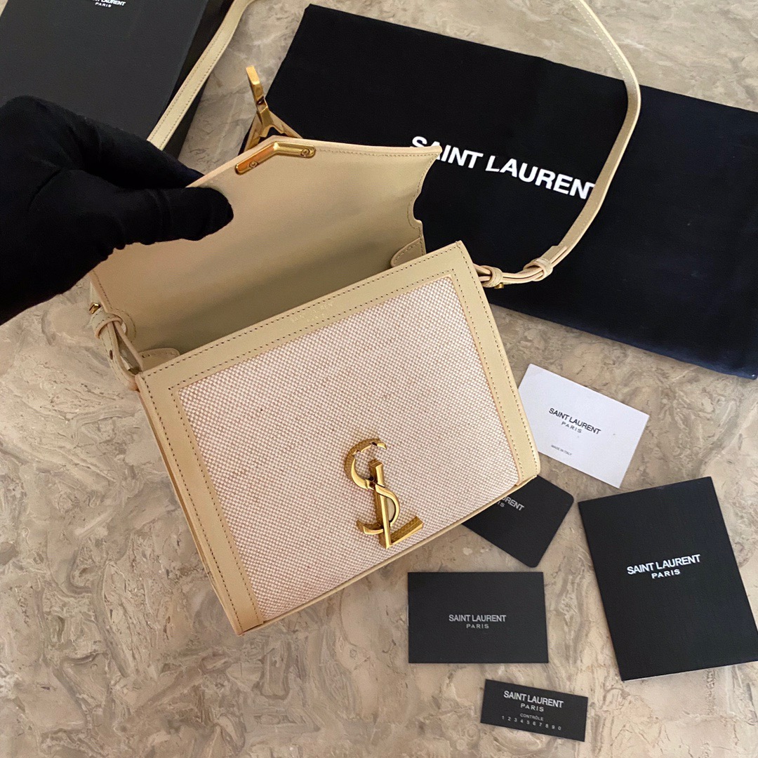 623930 CASSANDRA MINI TOP HANDLE BAG IN MICRO RAFFIA, Yves Saint Laurent YSL