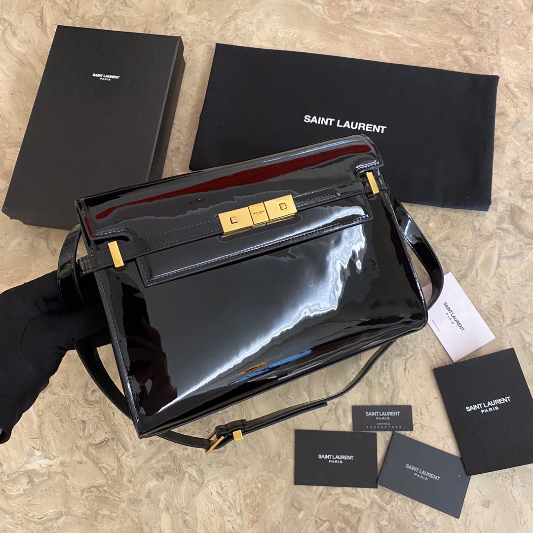 579271 MANHATTAN SHOULDER BAG IN BOX SAINT LAURENT LEATHER, Yves Saint Laurent YSL