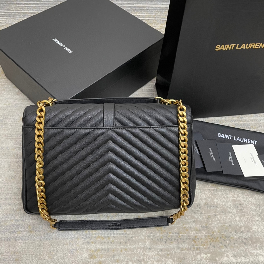 487212 CLASSIC LARGE COLLÈGE BAG  MATELASSÉ LEATHER, YSL Saint Laurent