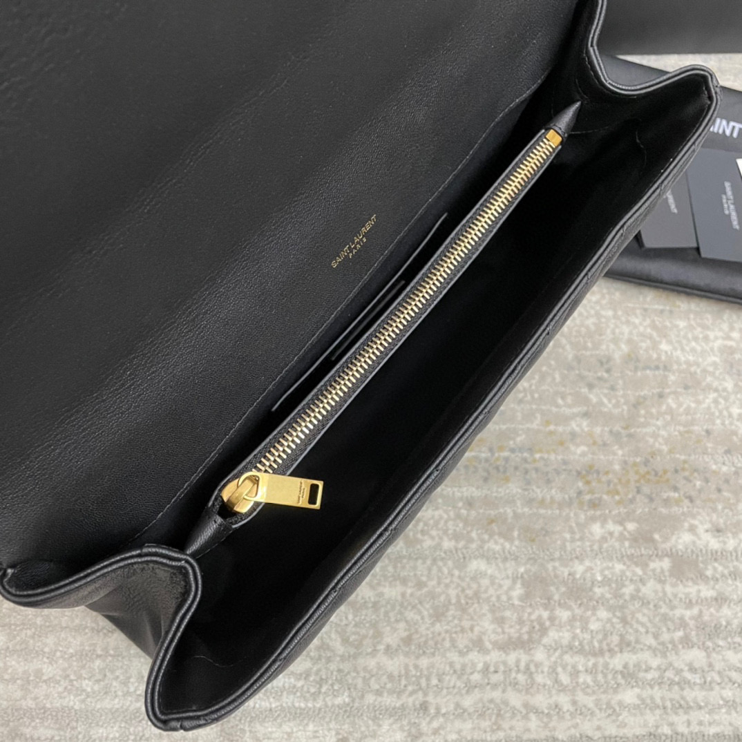 487212 CLASSIC LARGE COLLÈGE BAG  MATELASSÉ LEATHER, YSL Saint Laurent