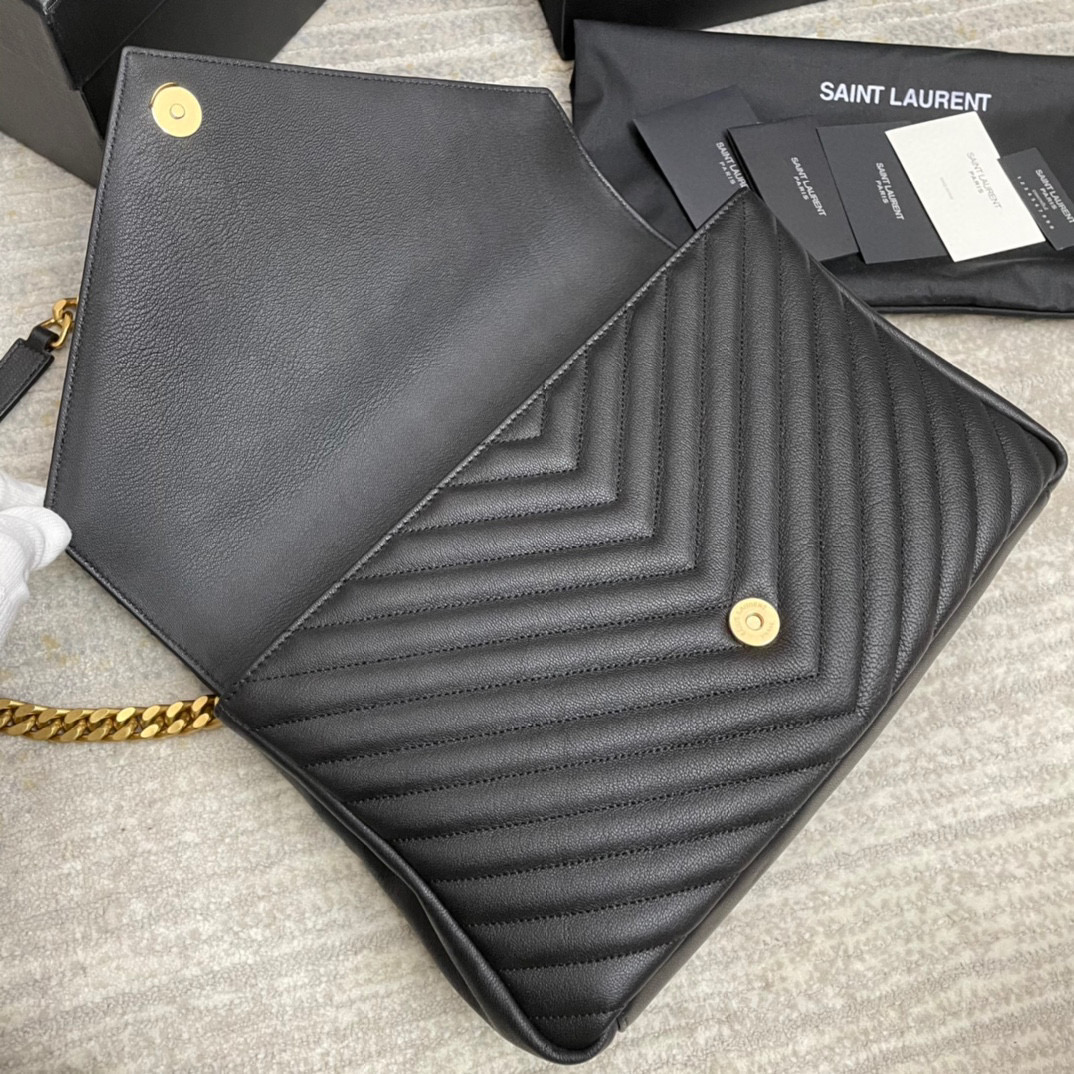 487212 CLASSIC LARGE COLLÈGE BAG  MATELASSÉ LEATHER, YSL Saint Laurent