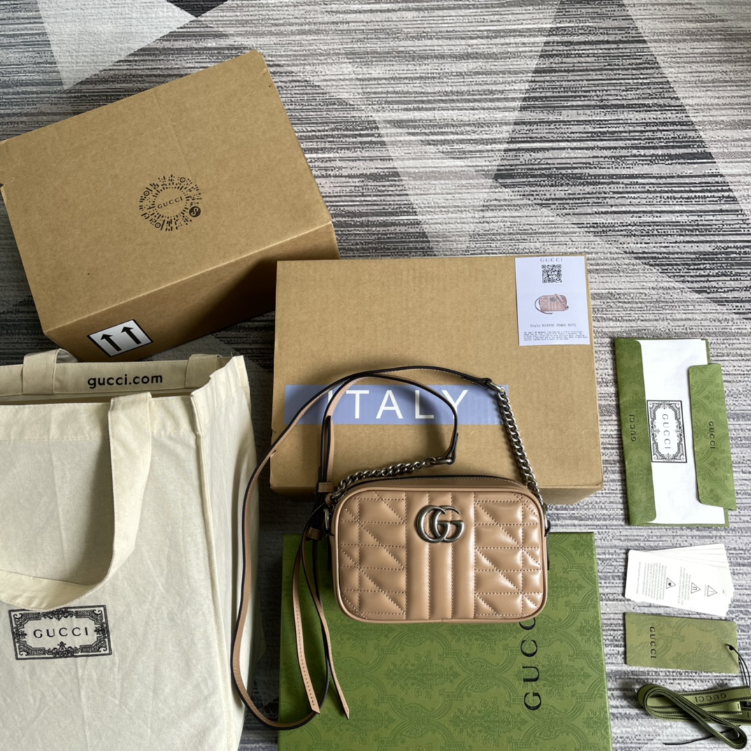 634936 GG Marmont mini shoulder bag, gucci Crossbody Bags