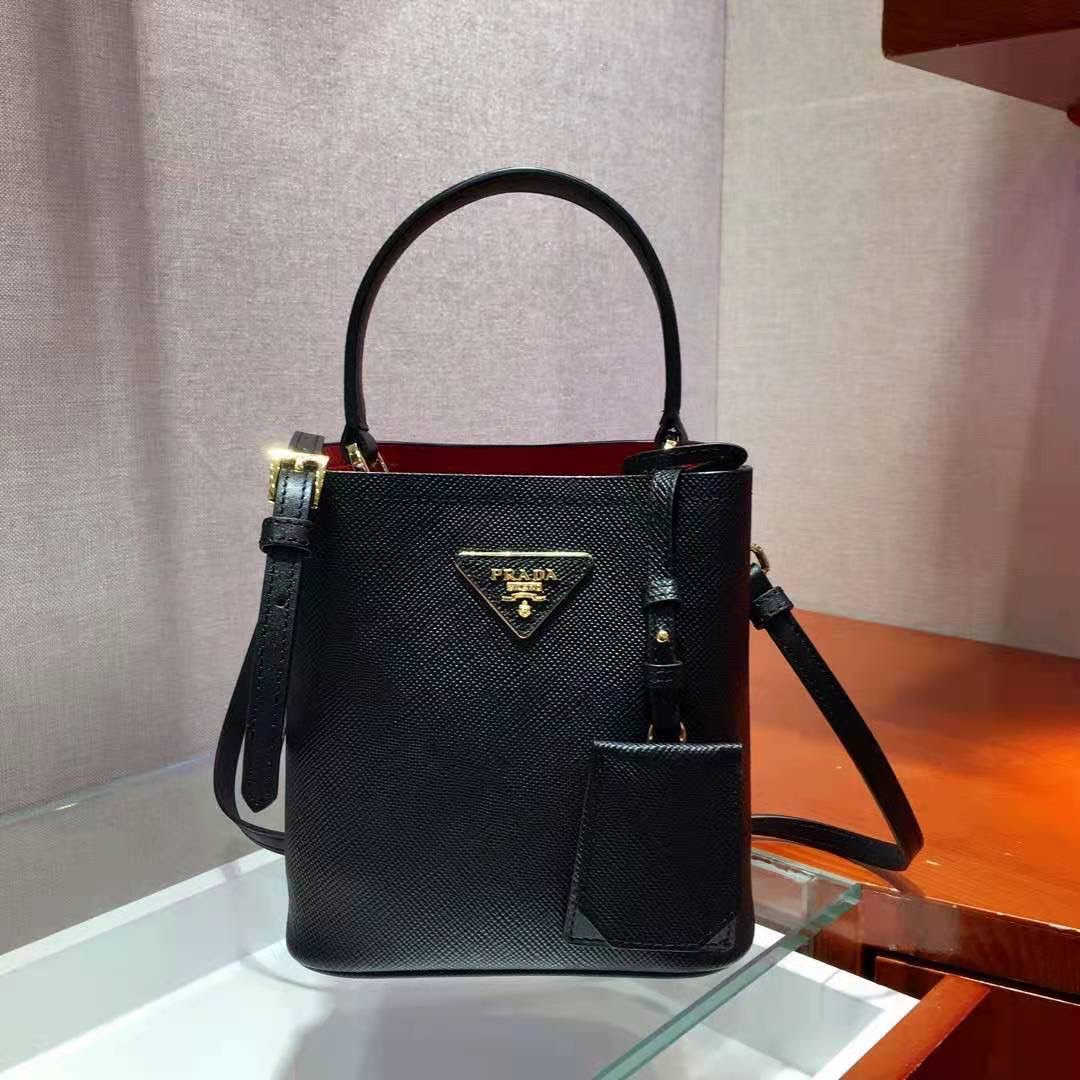 Small Saffiano Leather Prada Panier Bag 1BA217