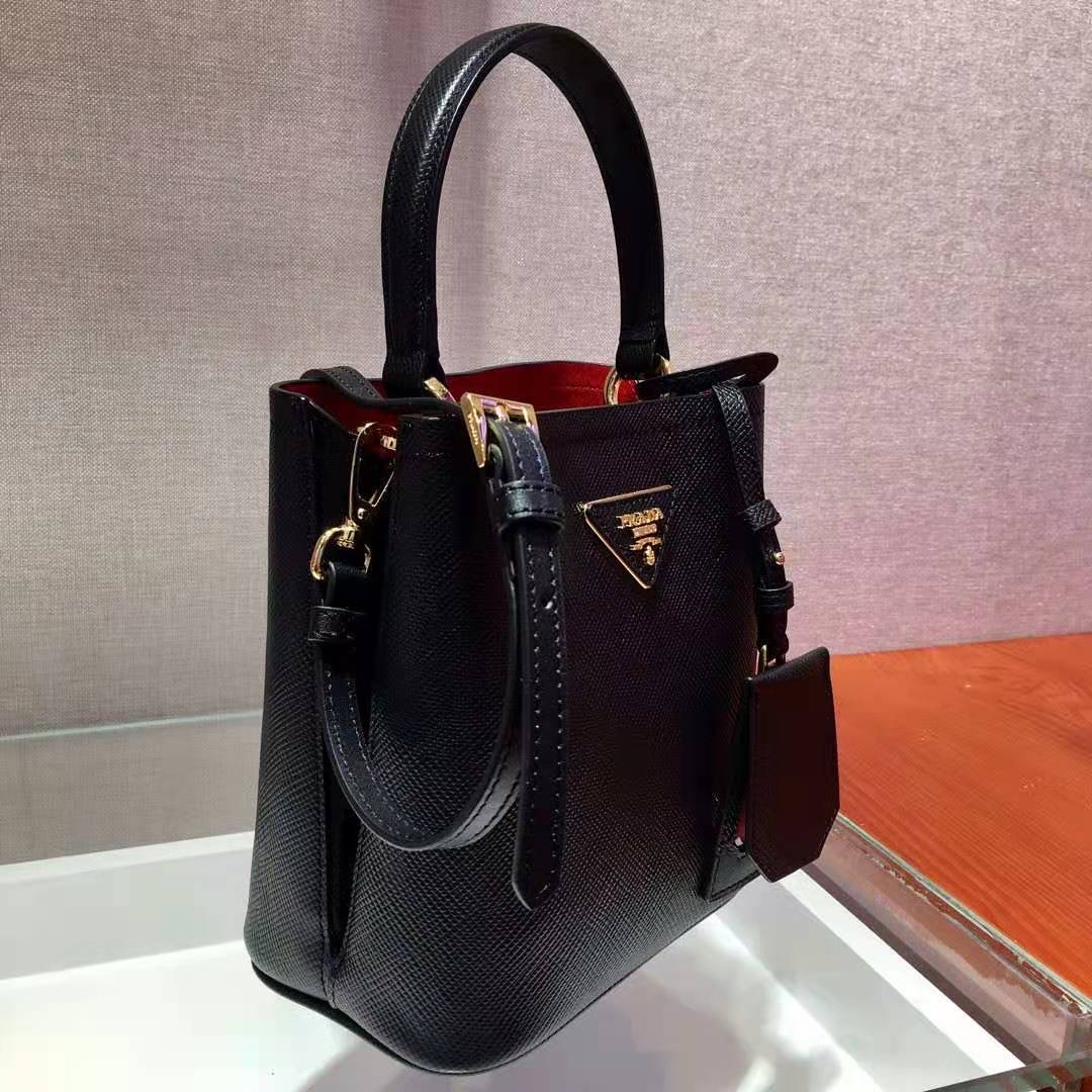 Small Saffiano Leather Prada Panier Bag 1BA217