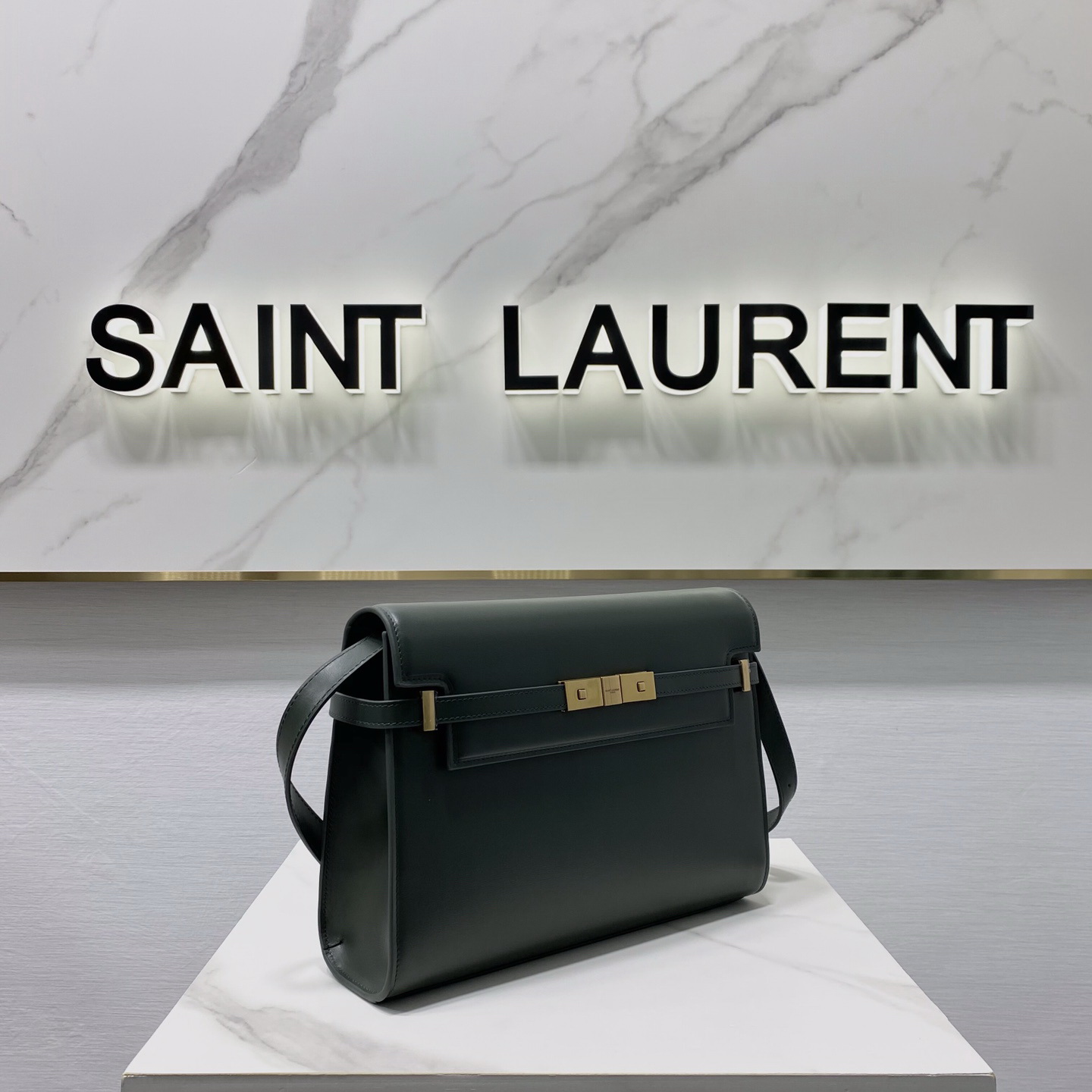 579271 MANHATTAN SHOULDER BAG IN BOX SAINT LAURENT LEATHER, Yves Saint Laurent YSL
