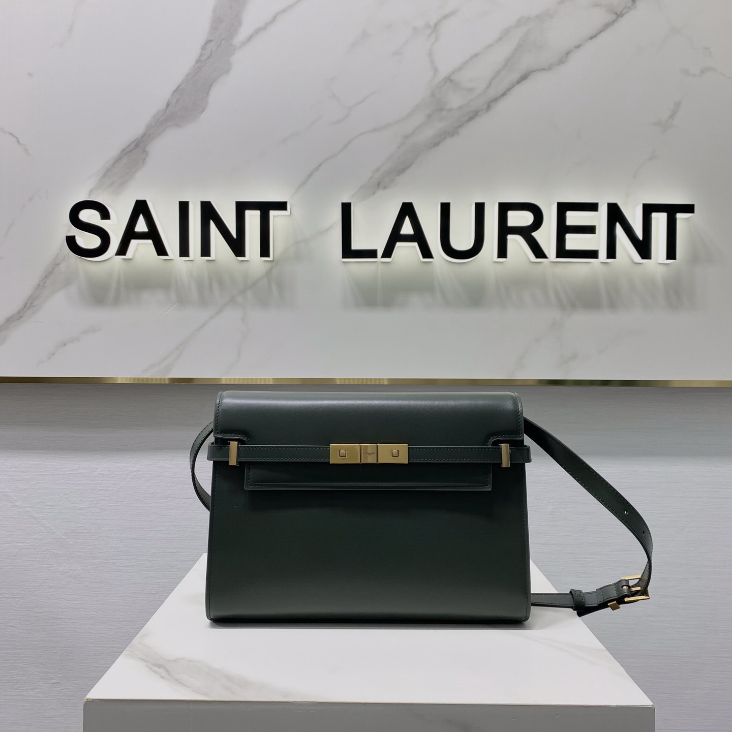 579271 MANHATTAN SHOULDER BAG IN BOX SAINT LAURENT LEATHER, Yves Saint Laurent YSL