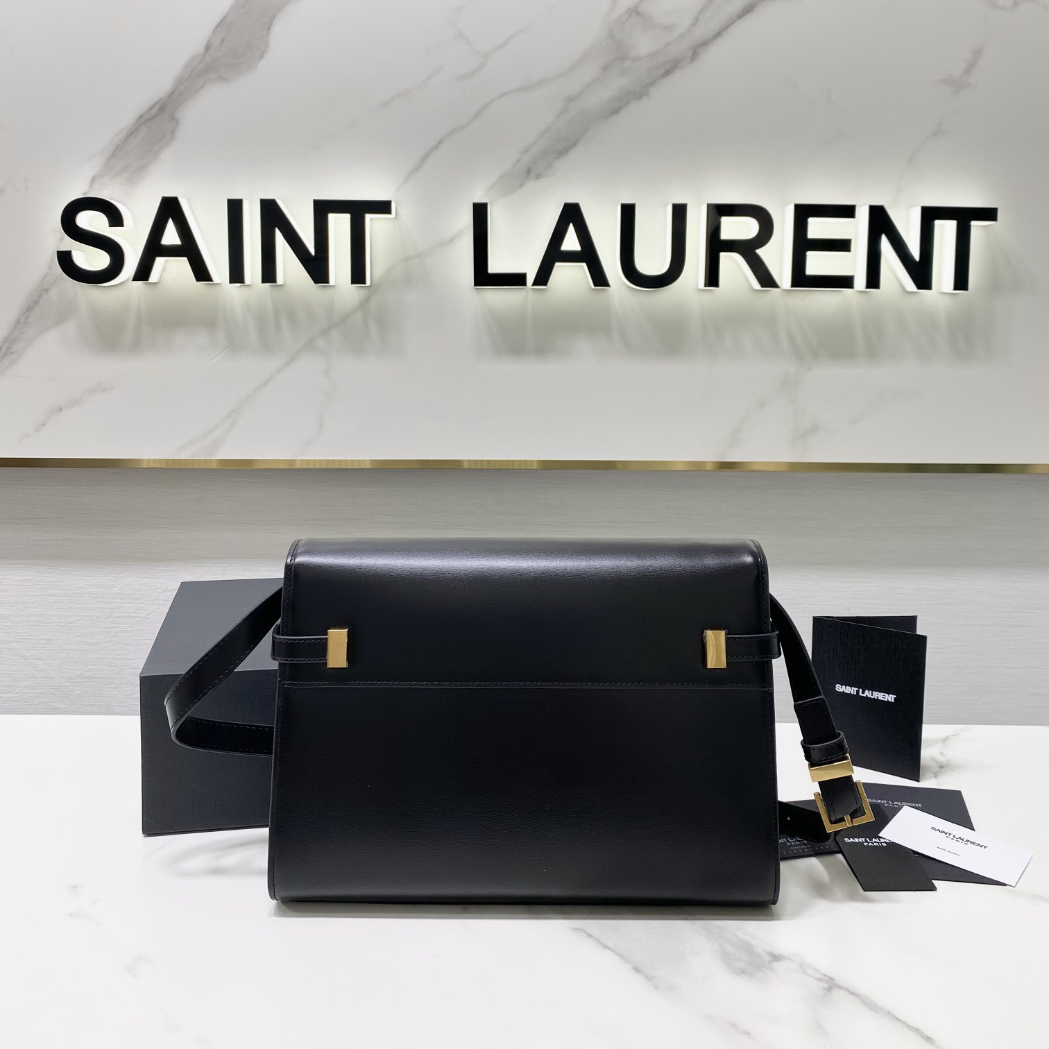579271 MANHATTAN SHOULDER BAG IN BOX SAINT LAURENT LEATHER, Yves Saint Laurent YSL