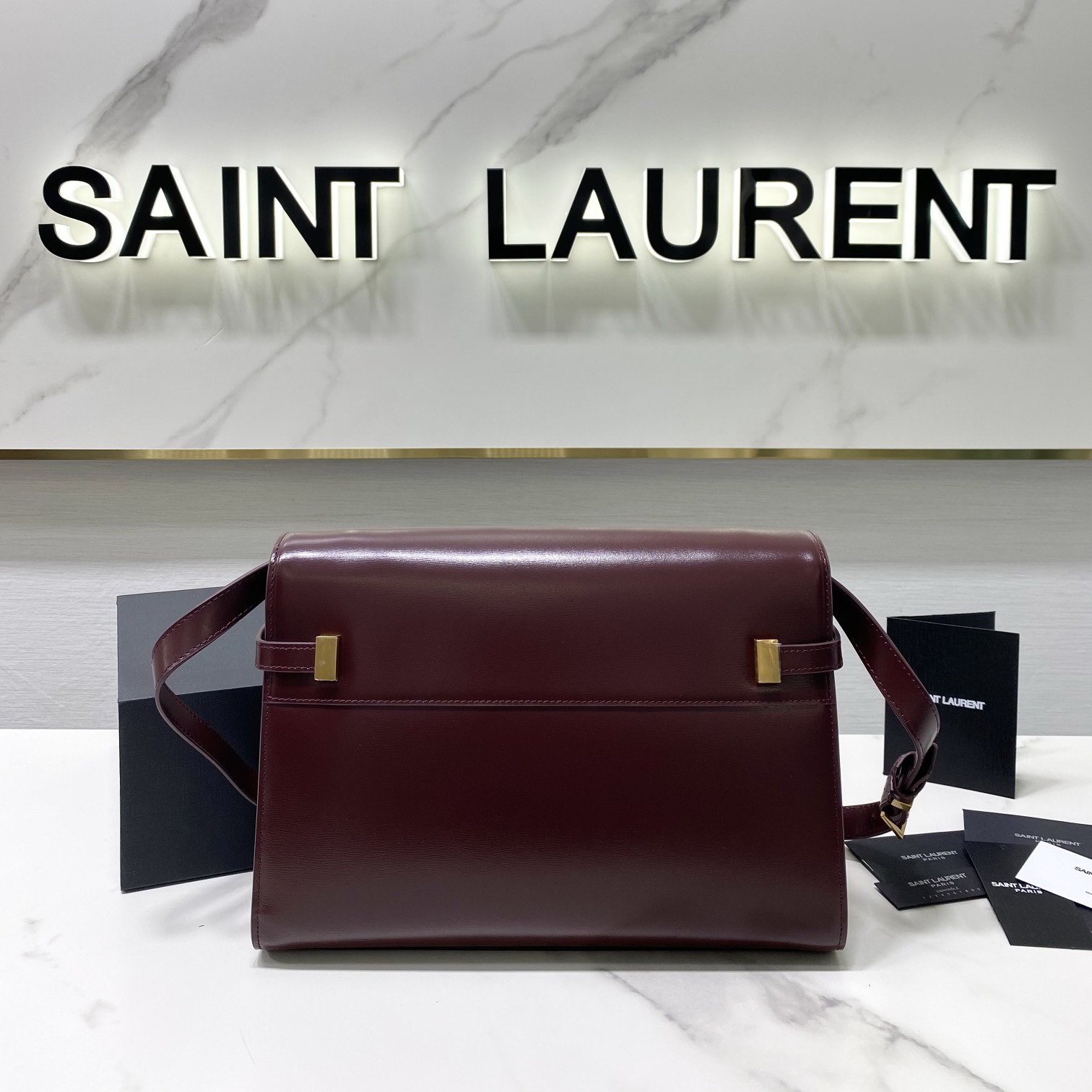 579271 MANHATTAN SHOULDER BAG IN BOX SAINT LAURENT LEATHER, Yves Saint Laurent YSL