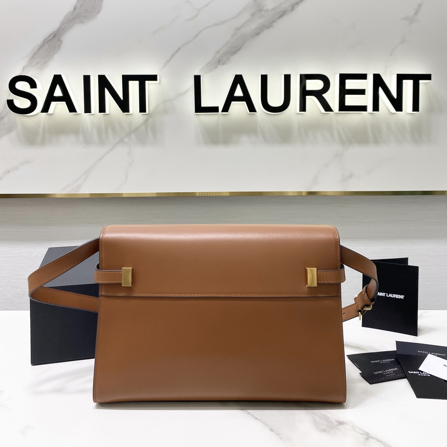579271 MANHATTAN SHOULDER BAG IN BOX SAINT LAURENT LEATHER, Yves Saint Laurent YSL