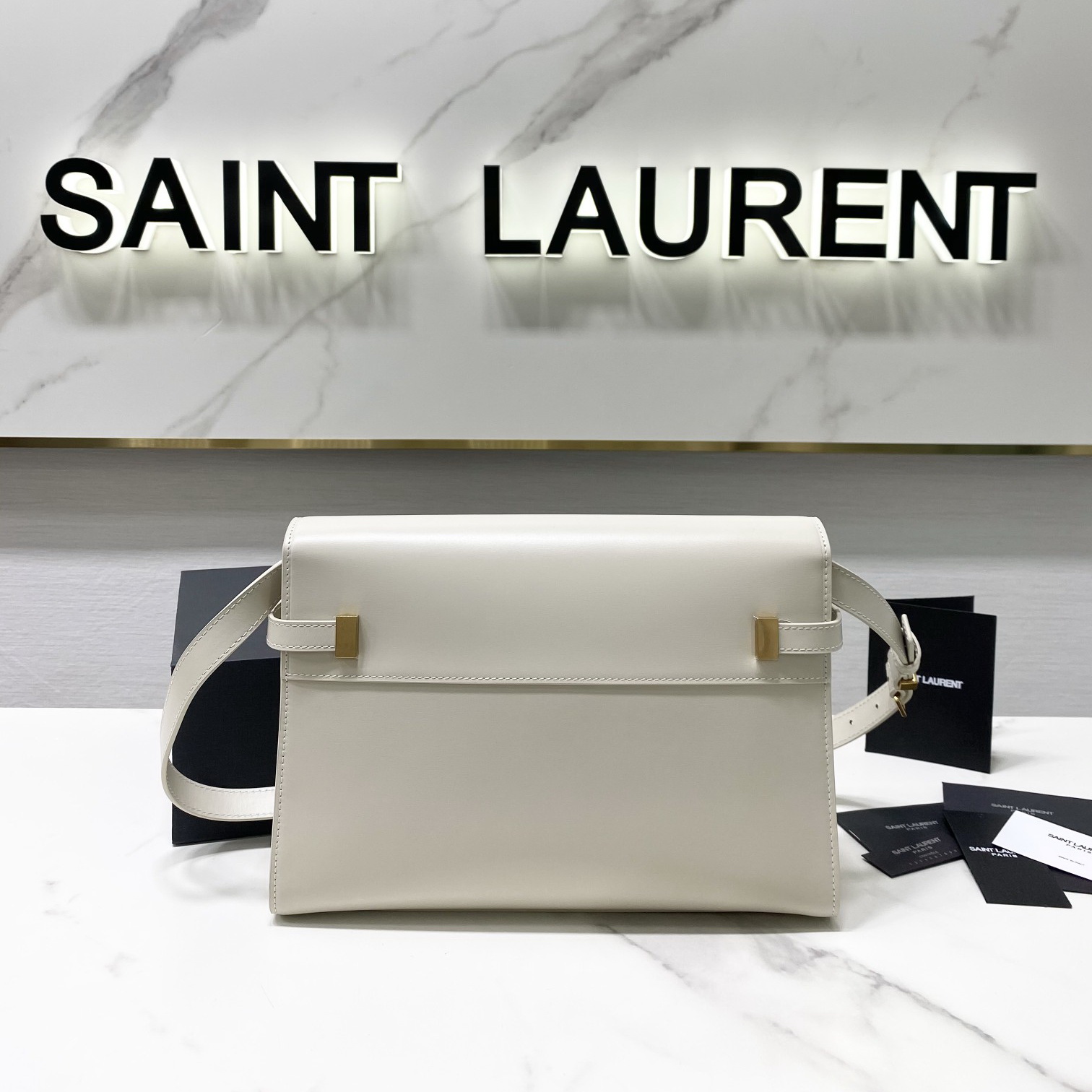 579271 MANHATTAN SHOULDER BAG IN BOX SAINT LAURENT LEATHER, Yves Saint Laurent YSL