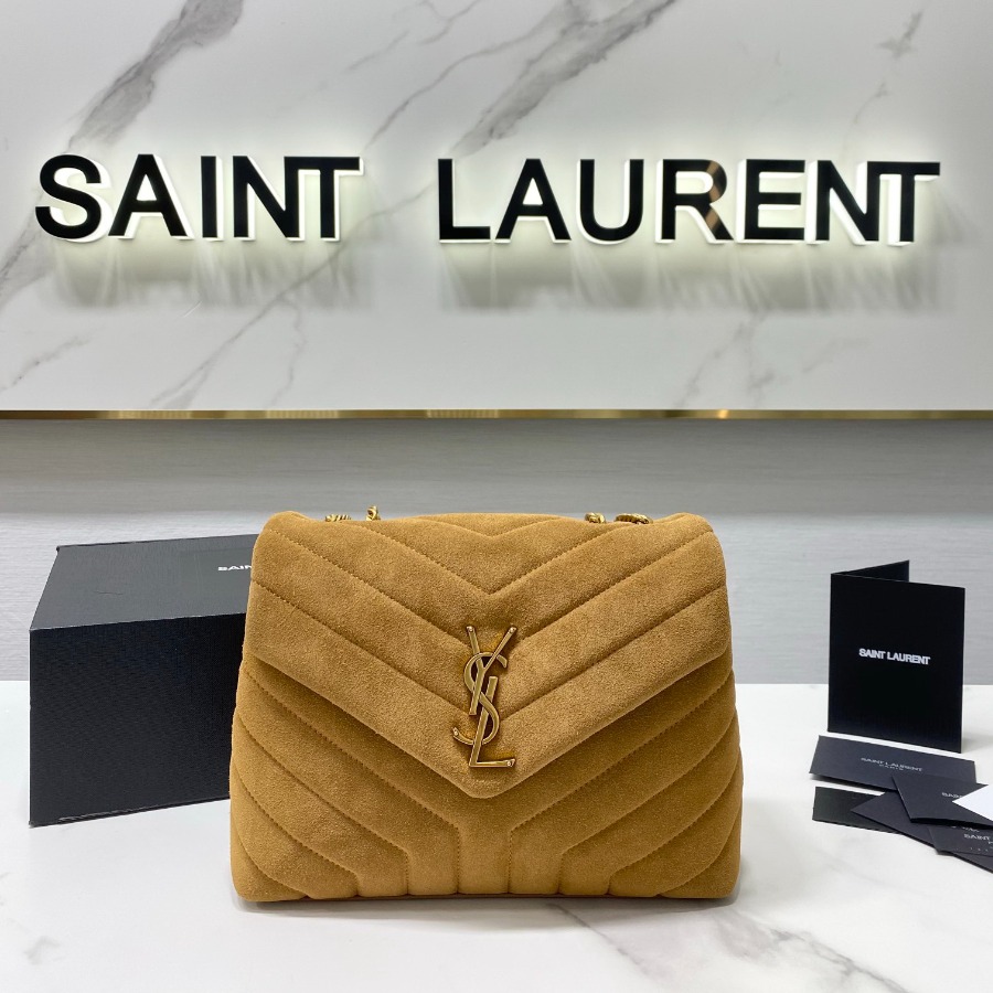 494699 LOULOU SMALL BAG IN Y-QUILTED SUEDE, YSL SAINT LAURENT