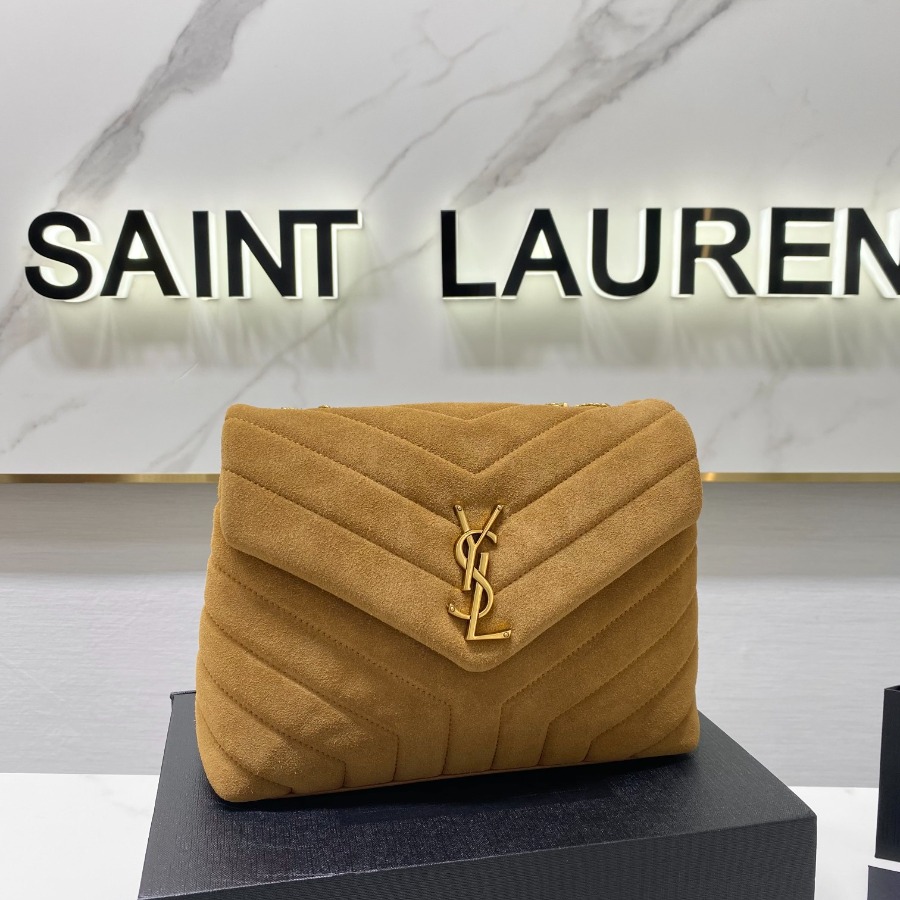 494699 LOULOU SMALL BAG IN Y-QUILTED SUEDE, YSL SAINT LAURENT