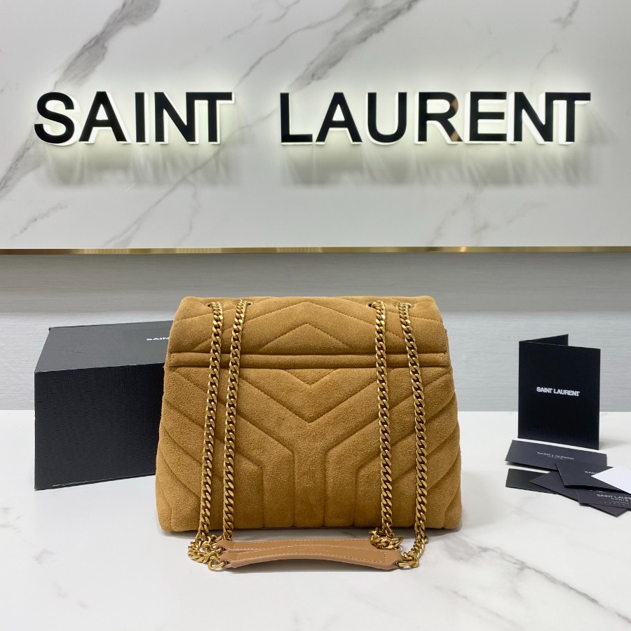 494699 LOULOU SMALL BAG IN Y-QUILTED SUEDE, YSL SAINT LAURENT