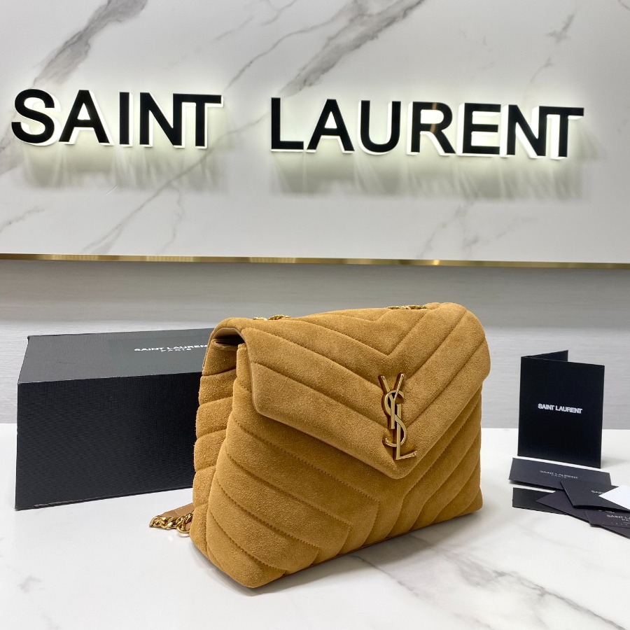 494699 LOULOU SMALL BAG IN Y-QUILTED SUEDE, YSL SAINT LAURENT