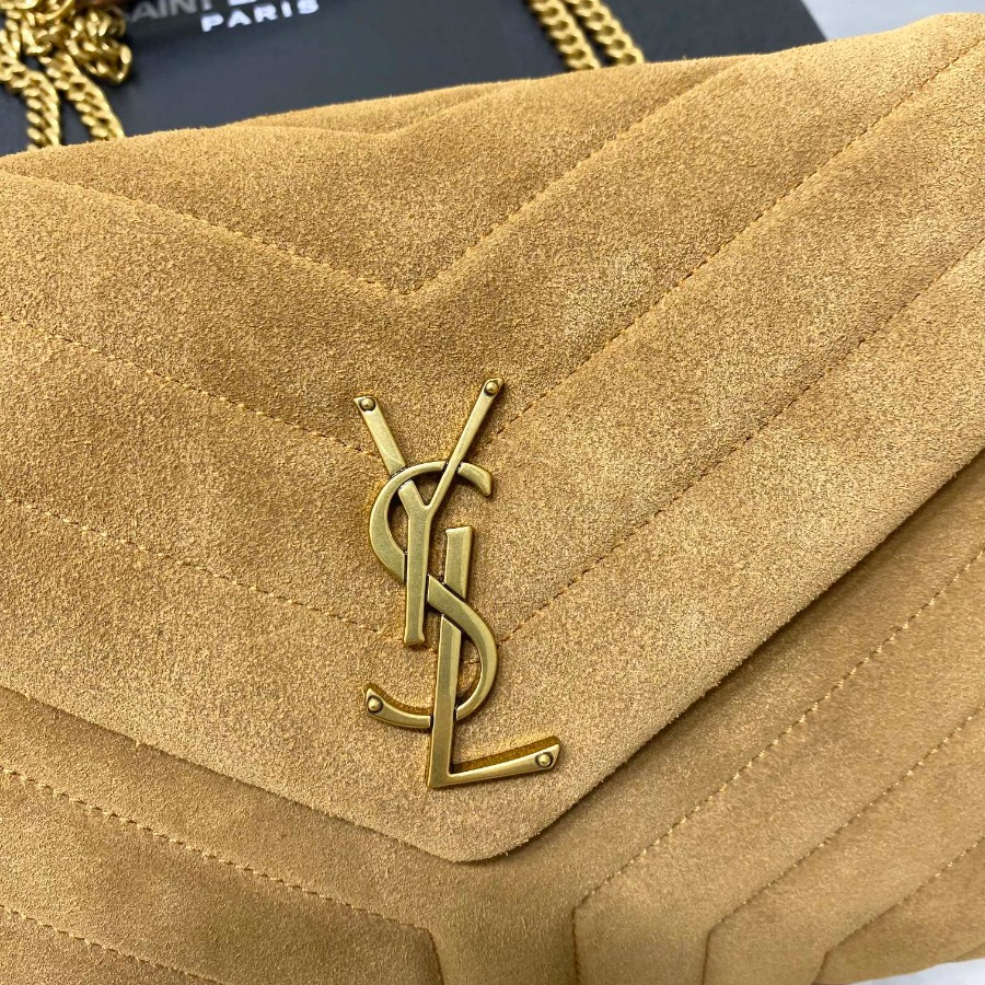 494699 LOULOU SMALL BAG IN Y-QUILTED SUEDE, YSL SAINT LAURENT