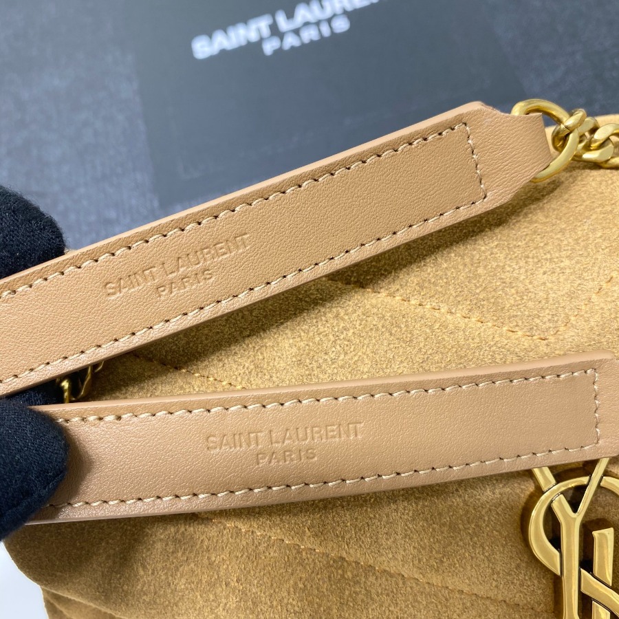 494699 LOULOU SMALL BAG IN Y-QUILTED SUEDE, YSL SAINT LAURENT