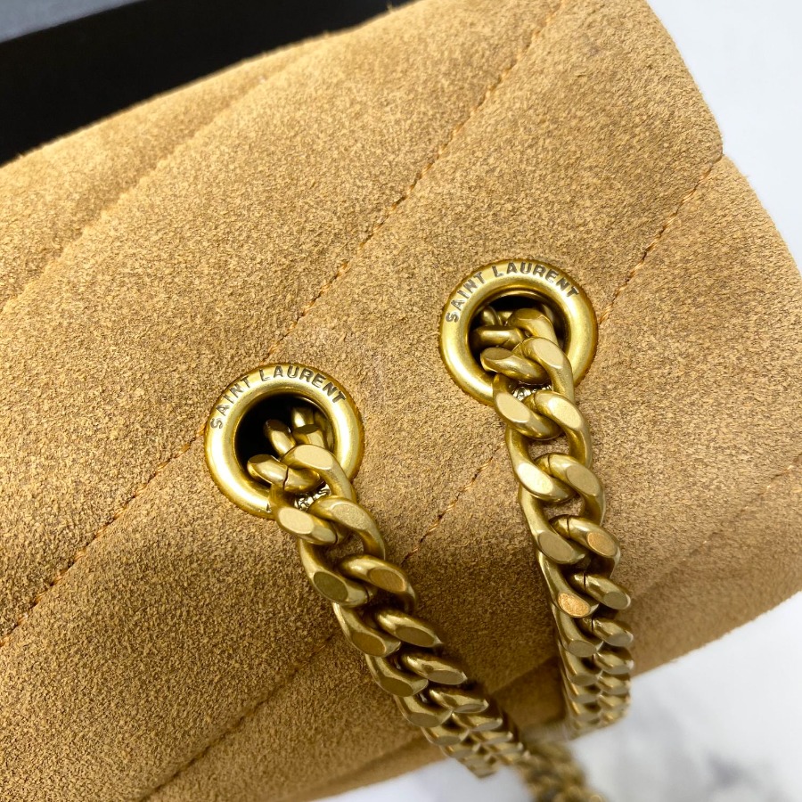 494699 LOULOU SMALL BAG IN Y-QUILTED SUEDE, YSL SAINT LAURENT