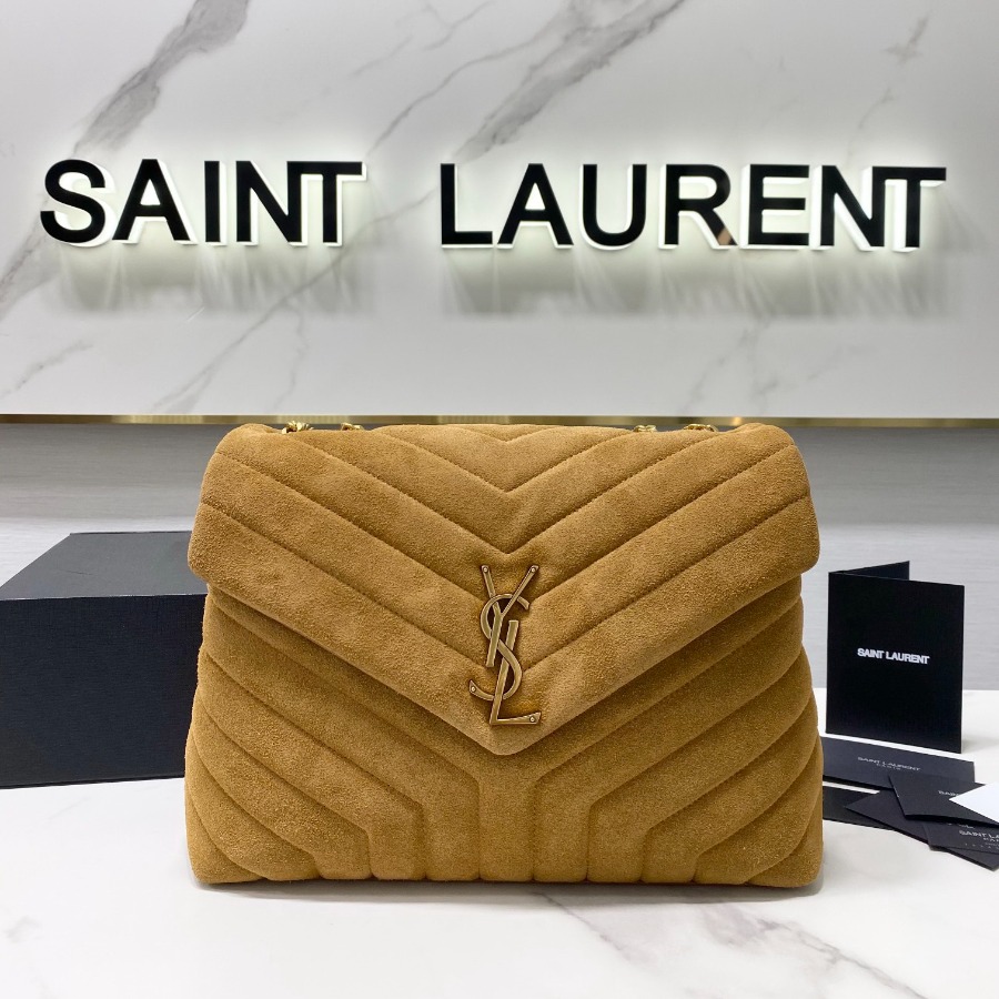 487216, LOULOU MEDIUM BAG IN Y-QUILTED SUEDE, YSL Saint Laurent