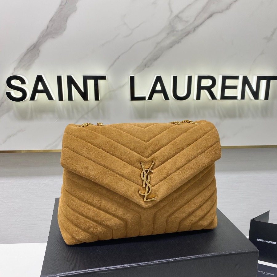 487216, LOULOU MEDIUM BAG IN Y-QUILTED SUEDE, YSL Saint Laurent