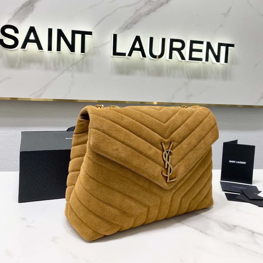 487216, LOULOU MEDIUM BAG IN Y-QUILTED SUEDE, YSL Saint Laurent