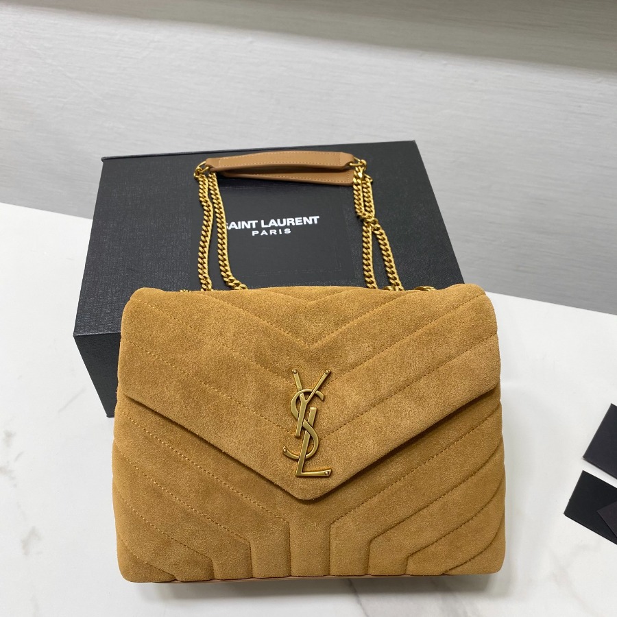 487216, LOULOU MEDIUM BAG IN Y-QUILTED SUEDE, YSL Saint Laurent