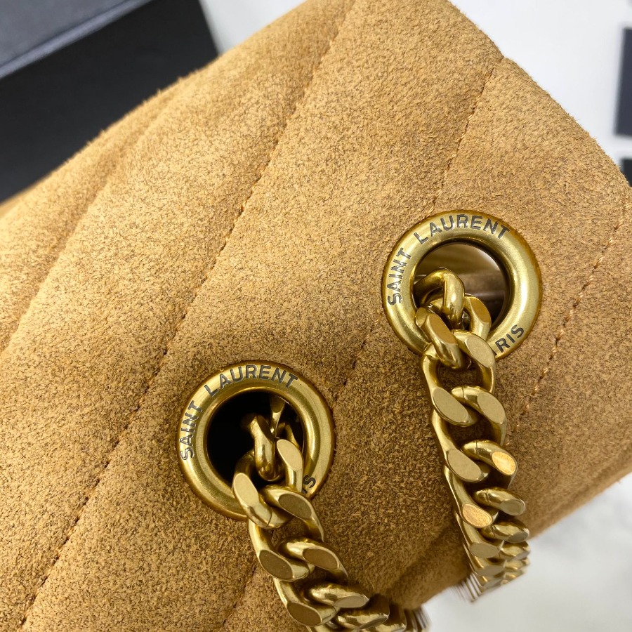 487216, LOULOU MEDIUM BAG IN Y-QUILTED SUEDE, YSL Saint Laurent