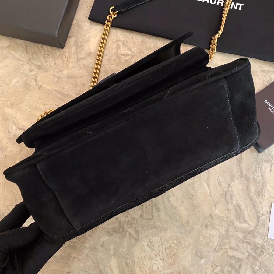 633158 NIKI MEDIUM IN QUILTED SUEDE AND SMOOTH LEATHER, YSL Saint Laurent