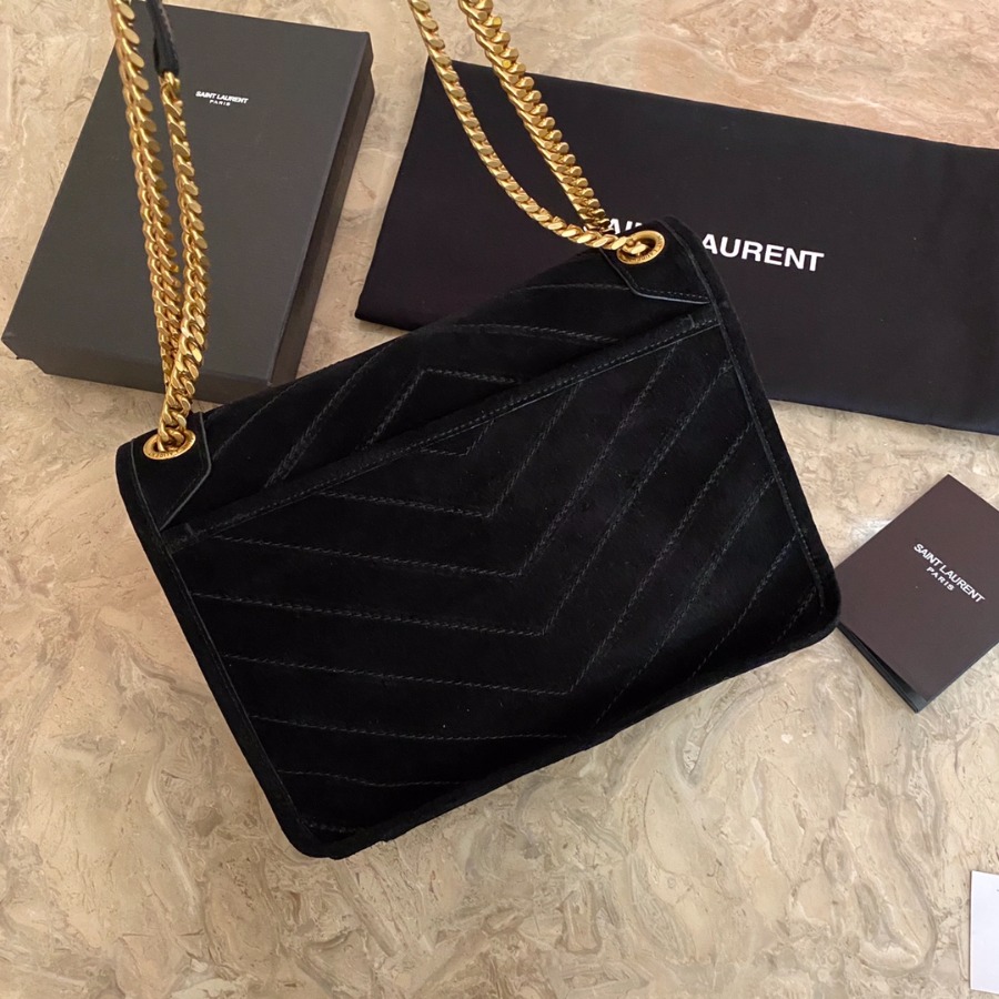 633158 NIKI MEDIUM IN QUILTED SUEDE AND SMOOTH LEATHER, YSL Saint Laurent