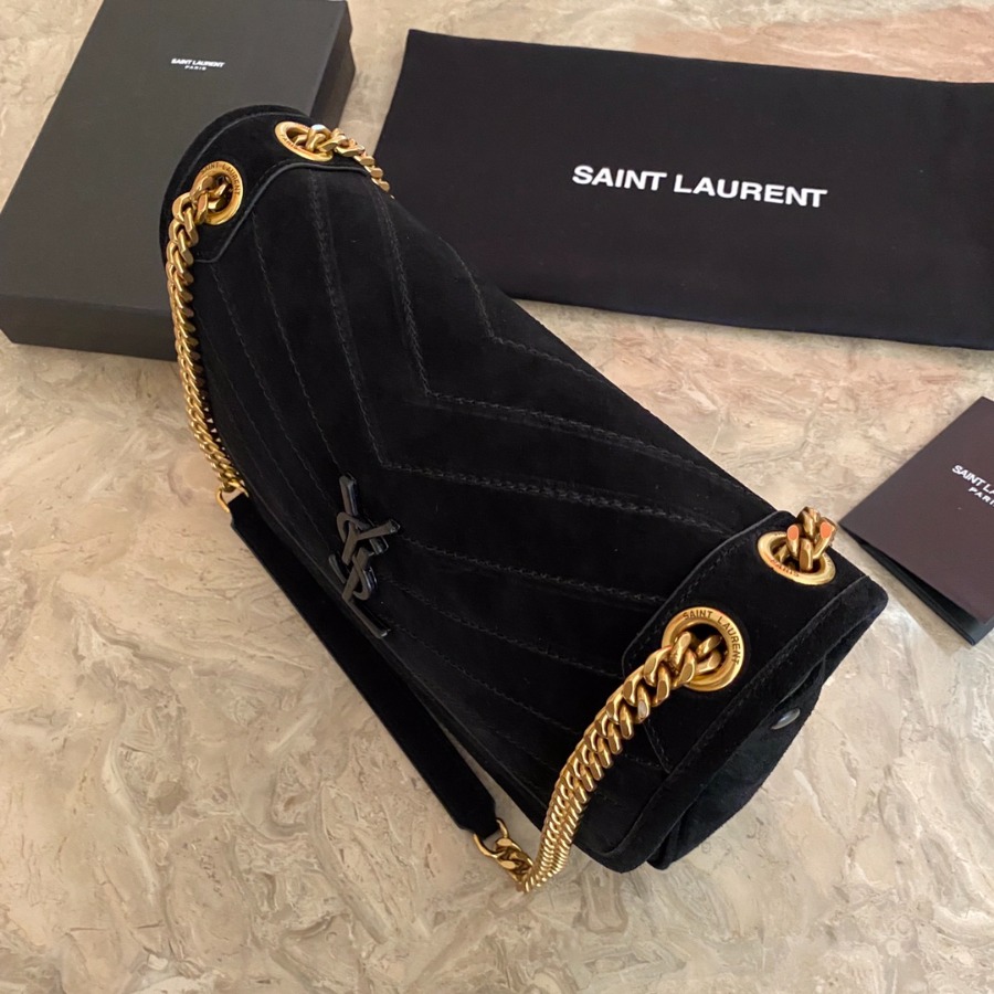 633158 NIKI MEDIUM IN QUILTED SUEDE AND SMOOTH LEATHER, YSL Saint Laurent