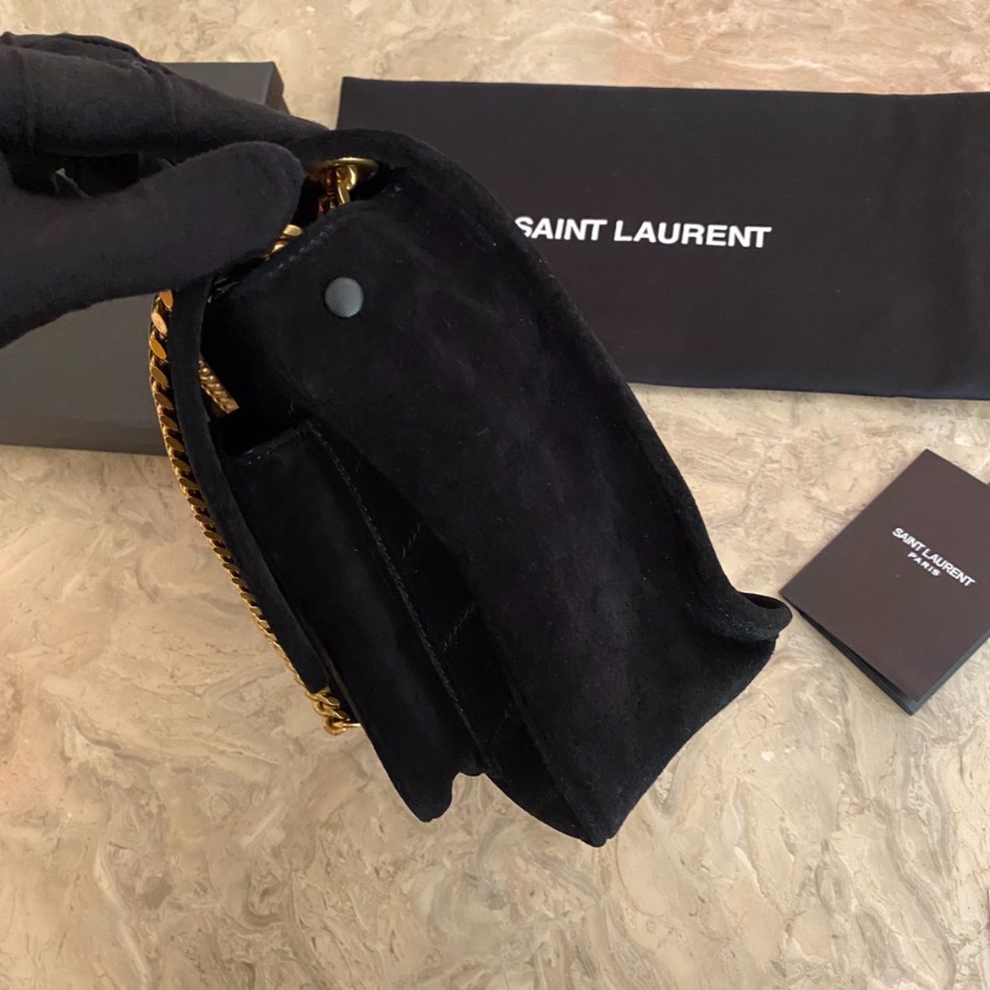 633158 NIKI MEDIUM IN QUILTED SUEDE AND SMOOTH LEATHER, YSL Saint Laurent