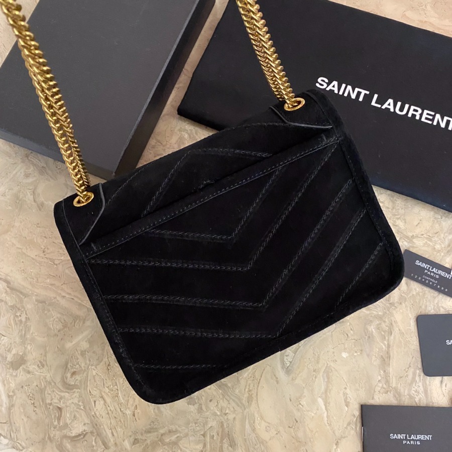 633160 NIKI BABY IN QUILTED SUEDE AND SMOOTH LEATHER, YSL Saint Laurent