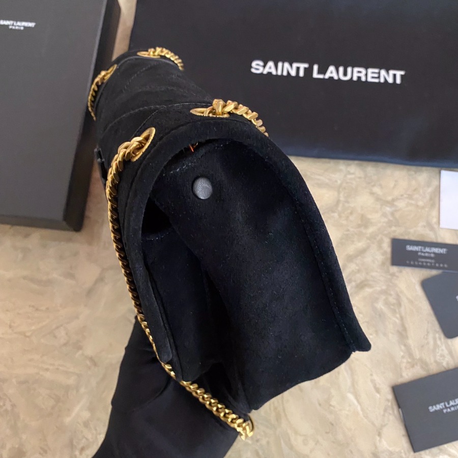 633160 NIKI BABY IN QUILTED SUEDE AND SMOOTH LEATHER, YSL Saint Laurent
