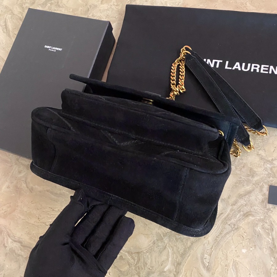 633160 NIKI BABY IN QUILTED SUEDE AND SMOOTH LEATHER, YSL Saint Laurent