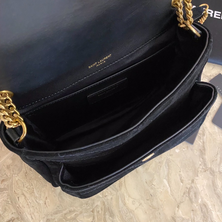 633160 NIKI BABY IN QUILTED SUEDE AND SMOOTH LEATHER, YSL Saint Laurent