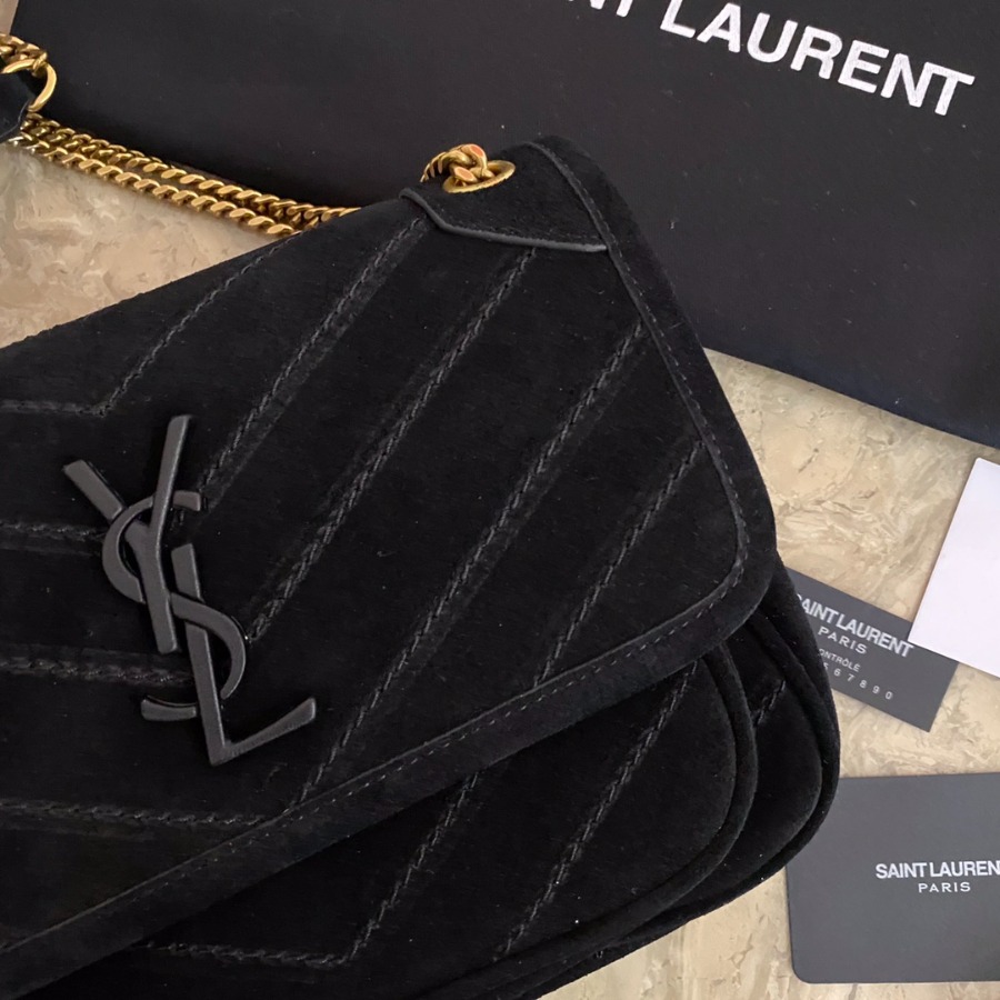 633160 NIKI BABY IN QUILTED SUEDE AND SMOOTH LEATHER, YSL Saint Laurent