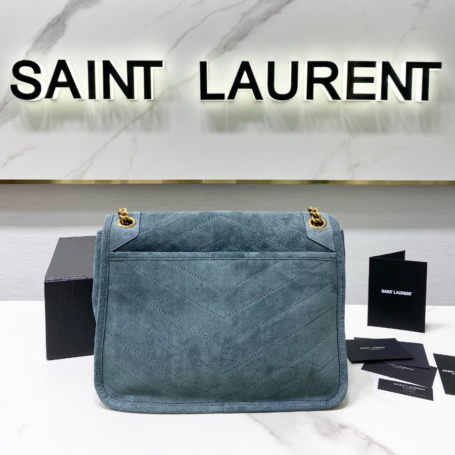 633158 NIKI MEDIUM IN QUILTED SUEDE AND SMOOTH LEATHER, YSL Saint Laurent