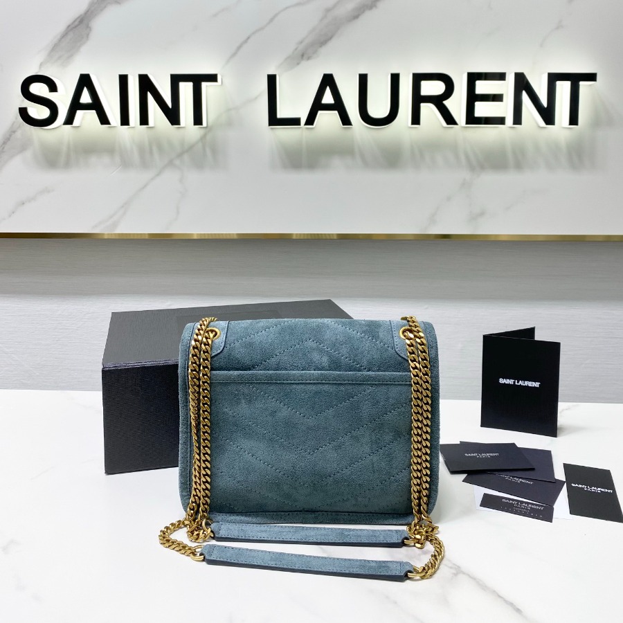 633160 NIKI BABY IN QUILTED SUEDE AND SMOOTH LEATHER, YSL Saint Laurent