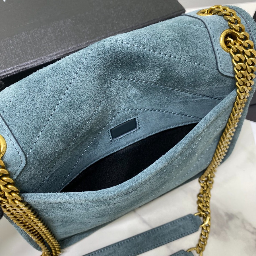 633160 NIKI BABY IN QUILTED SUEDE AND SMOOTH LEATHER, YSL Saint Laurent