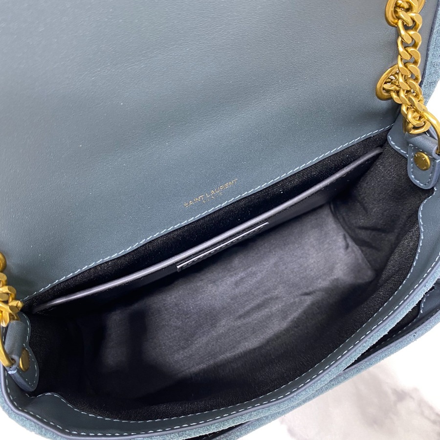 633160 NIKI BABY IN QUILTED SUEDE AND SMOOTH LEATHER, YSL Saint Laurent