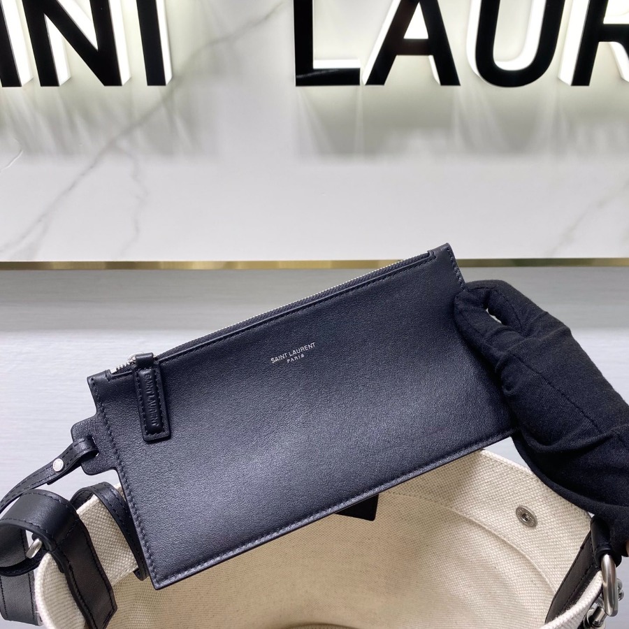 RIVE GAUCHE BUCKET BAG IN LINEN, YSL Saint Laurent