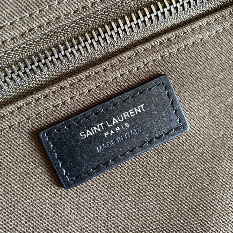 499290 RIVE GAUCHE TOTE BAG IN LINEN AND LEATHER, YSL Saint Laurent