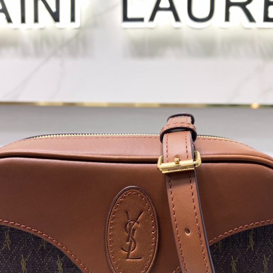 LE MONOGRAMME CŒUR BAG IN CANVAS AND SMOOTH LEATHER, YSL Saint Laurent
