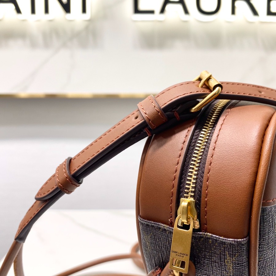 LE MONOGRAMME CŒUR BAG IN CANVAS AND SMOOTH LEATHER, YSL Saint Laurent