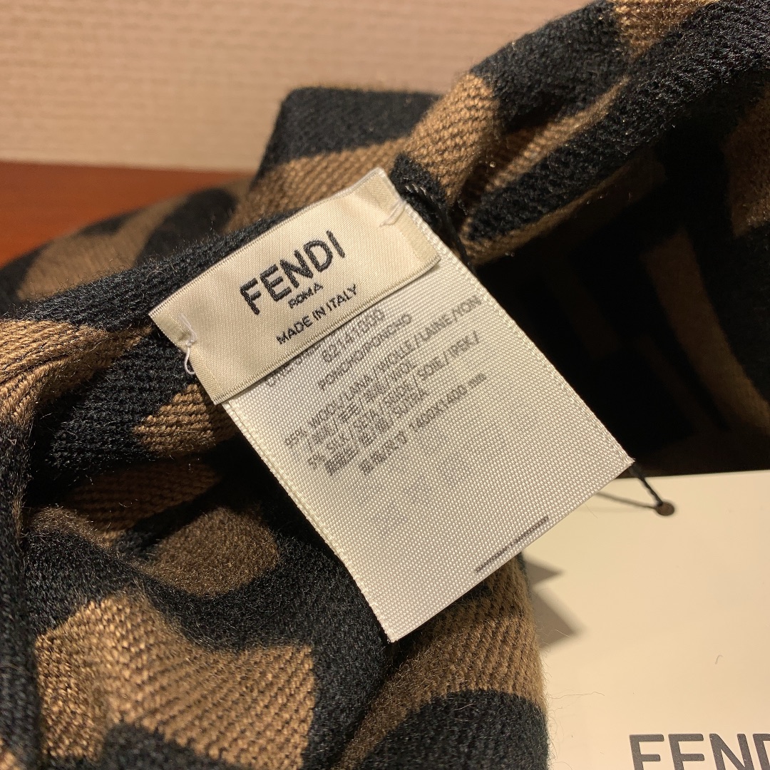 Fendi Ponchos, 95% Wool, 5% Silk