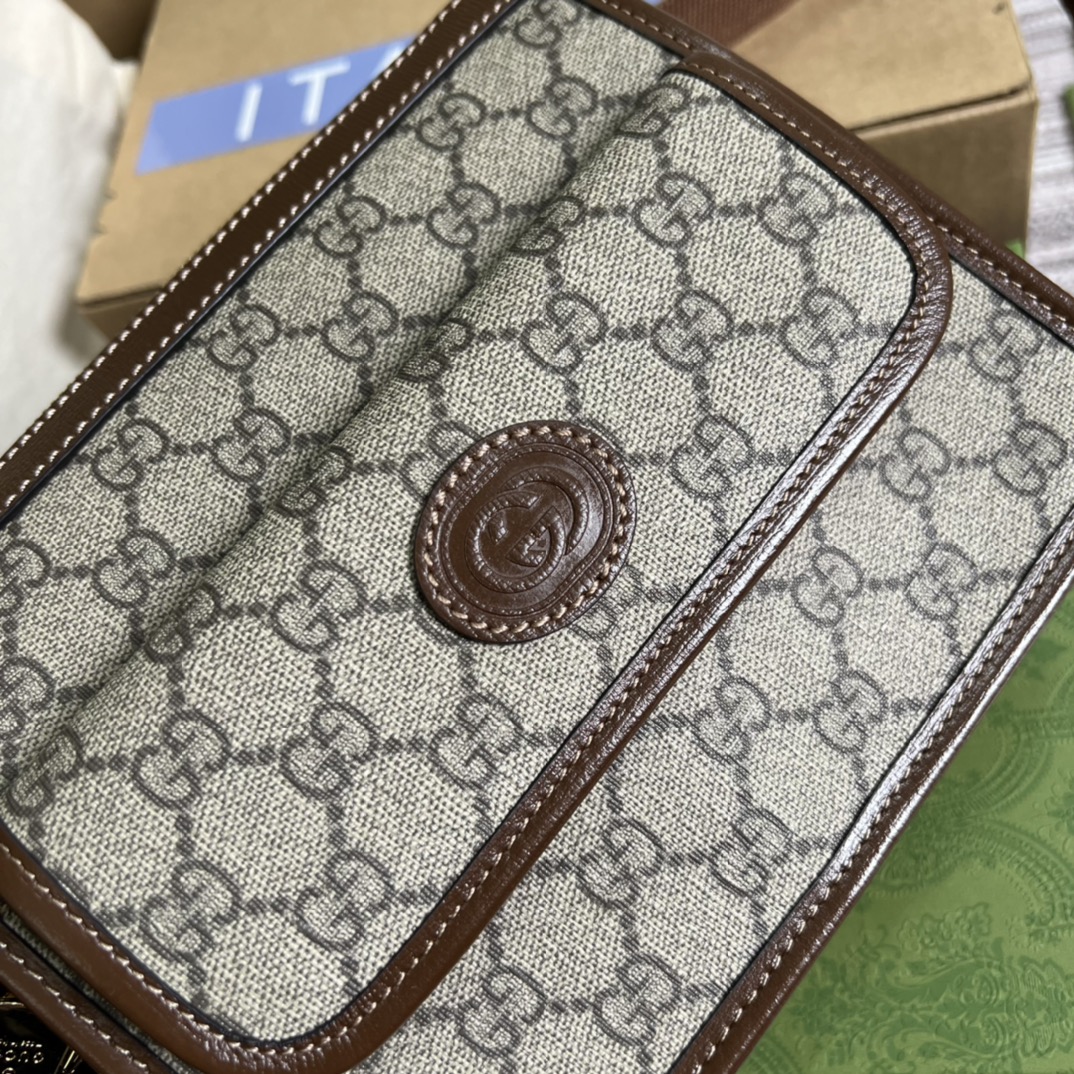 674164 Messenger bag with Interlocking G, gucci Bags for Men